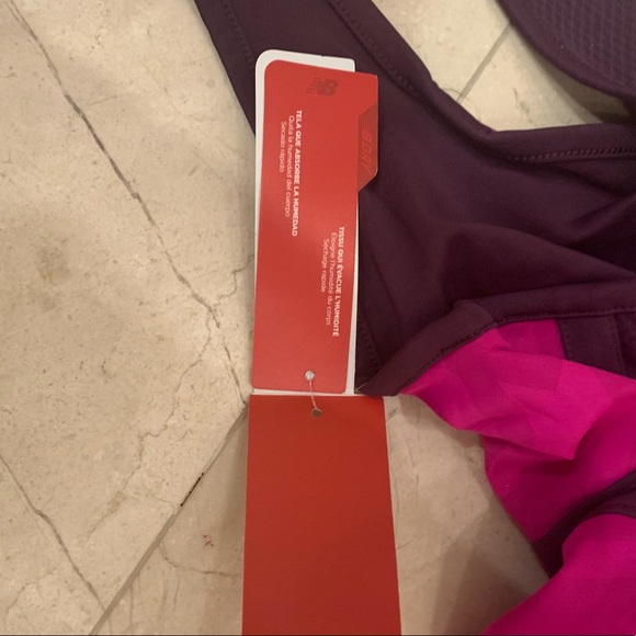 New Balance Pink and Dark Purple Racerback Tank Top with Built in Bra Size M - Picture 10 of 16